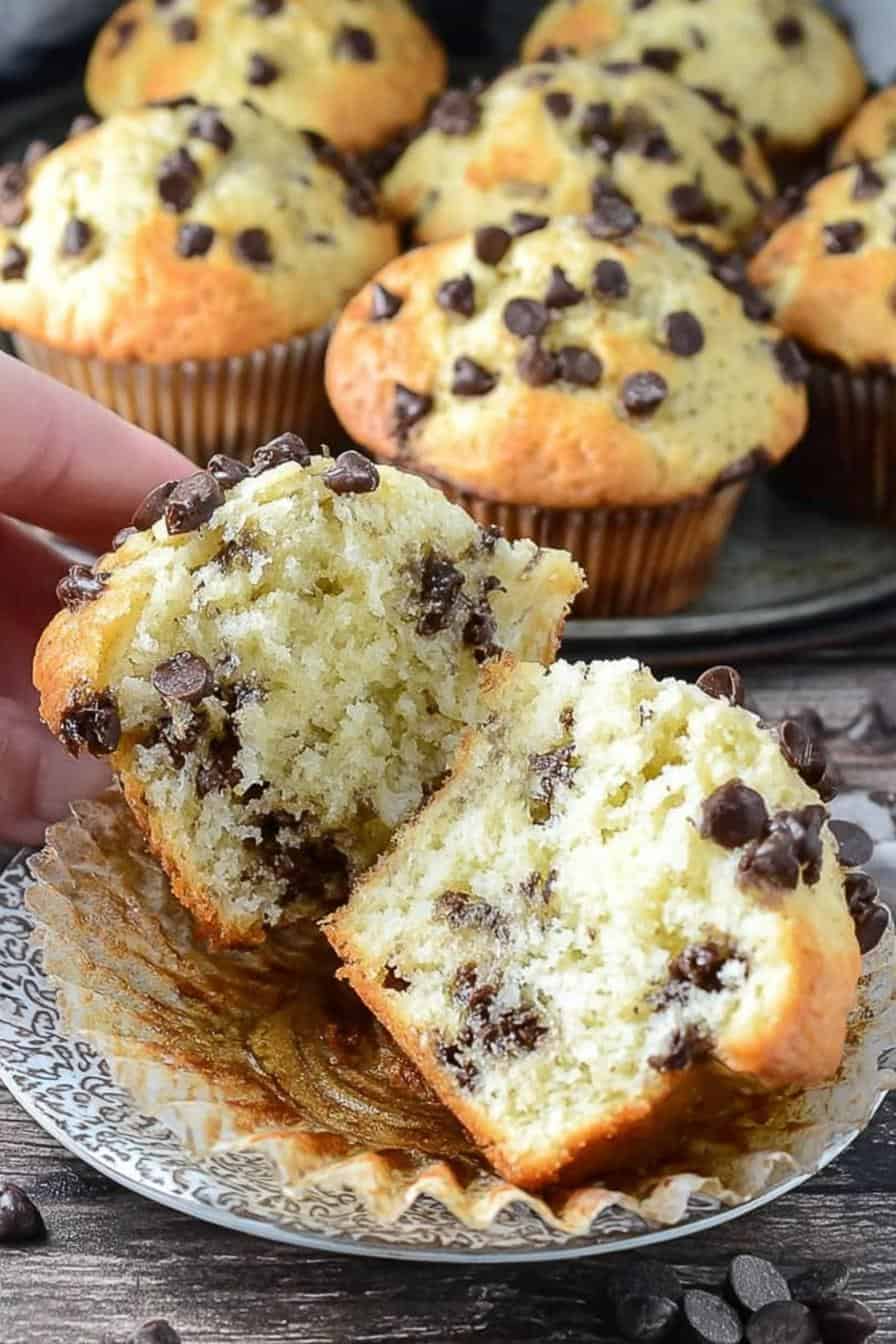 Soft and moist vanilla chocolate chip muffins with rich chocolate chunks, perfect for breakfast or snacks, featured on Recipe Empire. These baked treats are easy to make and irresistibly delicious.